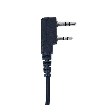 D Shape Earpiece Headset with Big PTT for 2 Pin Walkie Talkie Radio Compatible with Baofeng Kenwood Arcshell V-5R BF-F8HP BF-888S AR-5 - color: Kenwood