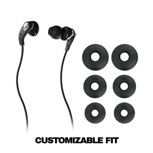 Skullcandy Set USB-C Wired Earbuds with Noise Isolating Fit - True Black | USB-C Wired Connection, In-Line Microphone Call and Track Control for iPhone Android, Ear Gel Sizes Included for Custom Fit - size: USB-C