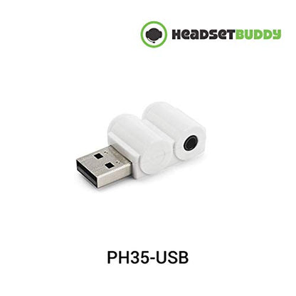Female 3.5mm TRRS Headphone Jack to Male USB-A Audio Adapter - Designed to use on MacBook, PC or Desktop Computers (PH35-USB)