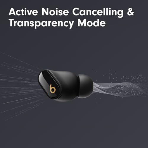 Beats Studio Buds + | True Wireless Noise Cancelling Earbuds, Enhanced Apple & Android Compatibility, Built-in Microphone, Sweat Resistant Bluetooth Headphones, Spatial Audio - Black/Gold - color: Black/Gold, style: Standalone