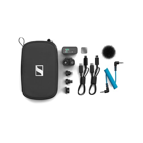 Sennheiser Pro Audio Profile Wireless 1-Channel All-in-One 2.4 GHz Clip-On & Handheld Microphone System | Includes Receiver, Clip-On Microphone Transmitter, Mounting Accessories, and Carrying Pouch - size: 1-Channel