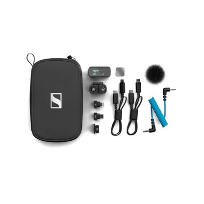 Sennheiser Pro Audio Profile Wireless 1-Channel All-in-One 2.4 GHz Clip-On & Handheld Microphone System | Includes Receiver, Clip-On Microphone Transmitter, Mounting Accessories, and Carrying Pouch - size: 1-Channel