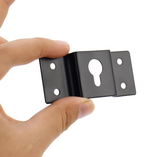 12PCS Hanging Speaker Bracket Wall Mount Iron Hook Hanger Plate Connector for Surround Sound Box Audio Speaker with Mounting Screws (2.8×1.18 Inch) - style: 12Pcs (2.8×1.18 Inch)