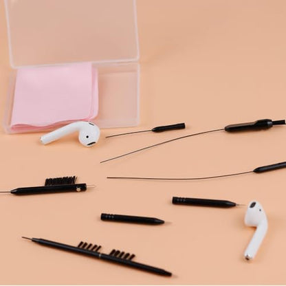 8 PCS Hearing Aid Cleaning Tools Hearing Equipment Cleaning Kits Cleaning Brush and Magnet with Case Multifunctional Earbuds Headphones Cleaning Accessories