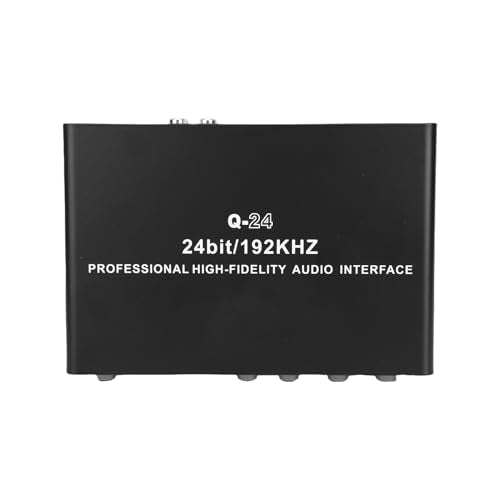 USB Sound Interface Recorder - 2-Channel XLR TRS High Impedance Input with Phantom Power, 192KHz/24Bit for Music Recording on Computer & Phone, 6.8 x 4.7 x 1.9 Inch