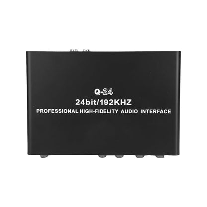 USB Sound Interface Recorder - 2-Channel XLR TRS High Impedance Input with Phantom Power, 192KHz/24Bit for Music Recording on Computer & Phone, 6.8 x 4.7 x 1.9 Inch