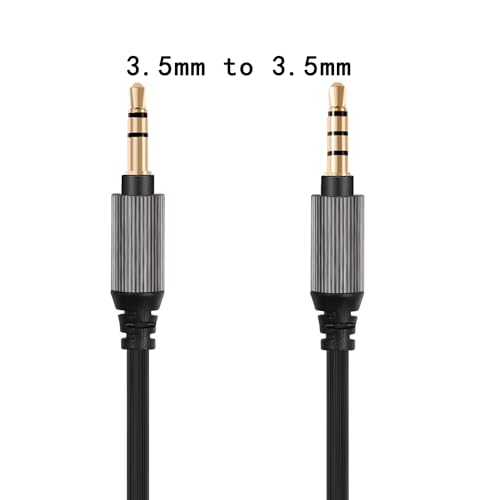 FAAEAL WH-1000XM5 Audio Cable Compatible with Sony WH-1000XM4/XM3 MDR-1AM2 Technica ATH-M50xBT ATH-ANC7B Headphones,in-line mic Control Extension Aux Cord 4.9ft w/mic - color: Black(4.9ft w/mic)