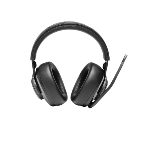 JBL Quantum 400 - Wired over-ear gaming headset with game-chat balance dial, JBL QuantumSURROUND and DTS, Voice focus directional flip-up mic and memory foam ear cushions (Black) - size: One Size
