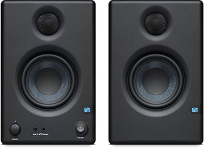 PreSonus Eris E3.5-3.5" Near Field Studio Monitors (Pair) – Powered Desktop Speakers for Music Production, Studio-Quality Recording, and Active Media Reference