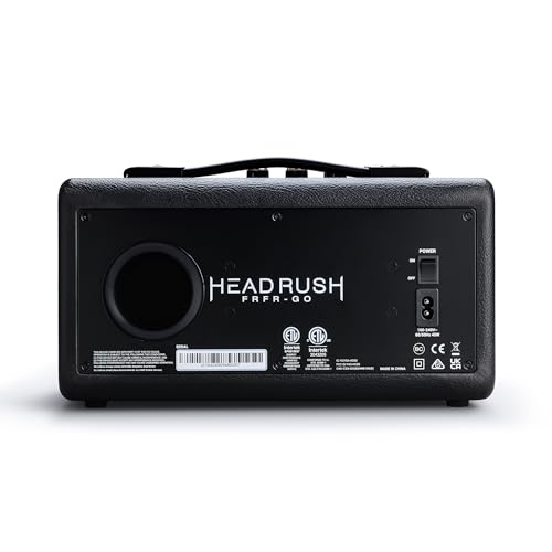 HeadRush FRFR-GO 30W Portable Electric Guitar Amplifier for Modellers | Portable Full-Range Flat-Response Speaker with Bluetooth, Rechargeable Battery for Multi-FX and Amp Modeling Pedals - size: 3-inch