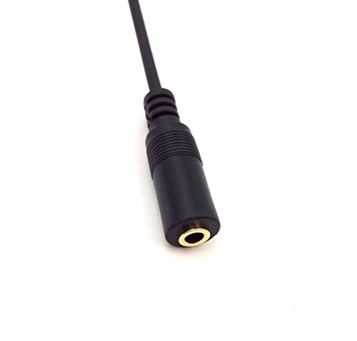 Qaoquda 5Ft Gold Plated 3.5MM 4 Pole TRRS Stereo Audio Male to Female 90 Degree Spring Coiled Spiral Headphone AUX Audio Extension Cable Black(TRRS 3.5M/F)