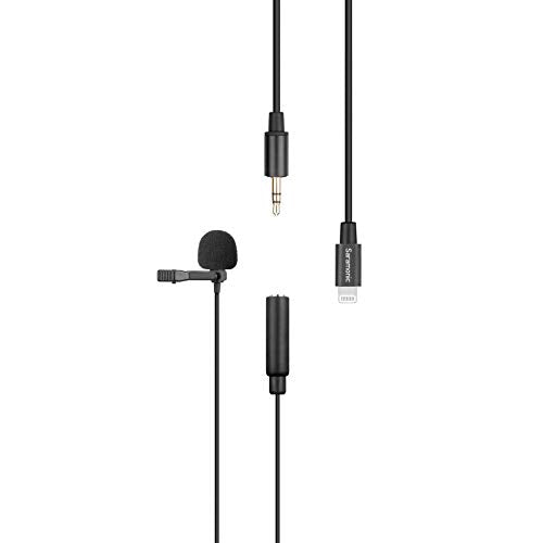 Saramonic LavMicro U1A Lavalier Lapel Microphone with Lightning for iPhone, or iPad with a Built-in 6.6-Foot (2m) Cable for Vlogging, Interviews, YouTube, TikTok, Live Streaming - style: Lightning - 6.6'