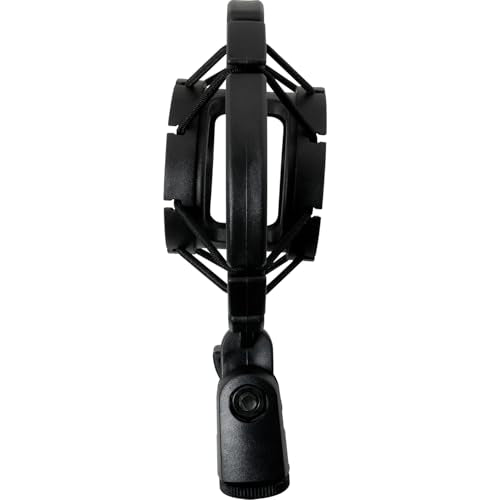 ZCZQC Microphone Shock Mount Universal Microphone Suspension Bracket Recording Live Performance Audio Accessories for 1.65-1.81in Diameter Studio Condenser Microphones Black