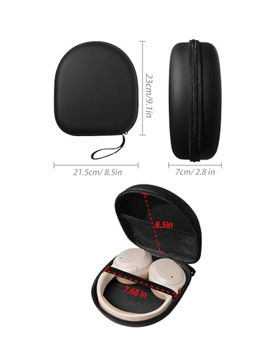 Hard Shell Large Carrying Headphones Case Headphone Headset Case Compatible with Most Models on The Market Universal Wireless On-Ear Headphones Black Box