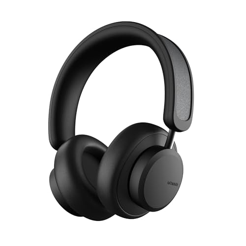 Urbanista Solar Powered Active Noise Cancelling Headphones with Infinite Playtime, Powerfoyle Self Charging Wireless Over Ear Bluetooth 5.0 Earphones, On Ear Detection, Los Angeles, Midnight Black