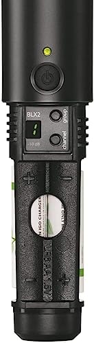 Shure BLX1288/CVL Dual-Channel Wireless Audio System, H9 Band (512–542 MHz) – BLX88 Receiver, PG58 Handheld Mic & CVL Lavalier Bodypack – Up to 14 Hr Battery, 300 ft Range - style: H9 Band (512-542 MHz)