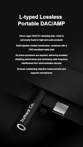 TRUTHEAR KEYX L-Typed Lossless Portable DAC/AMP 3.5mm Output Microphone Support
