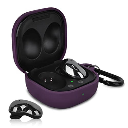AIRSPO Silicone Case Compatible with Samsung Galaxy Buds 2 Pro/Galaxy Buds 2/ Galaxy Buds Pro/Galaxy Buds Live Case (Dark Purple) - color: Dark Purple