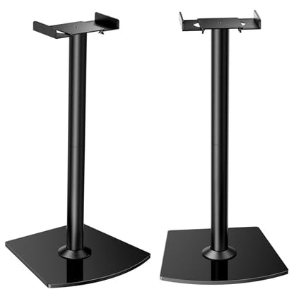 Perlegear Universal Speaker Stands Pair with Cable Management, 33.6 inch Speakers Stands for Bookshelf Speakers, Satellite Speakers & Surround Sound Speaker Holds to 22lbs (PGSS2)