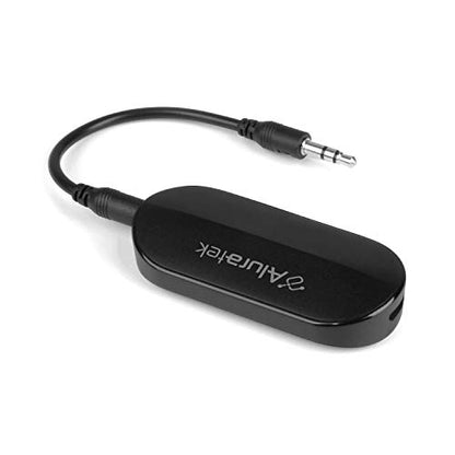 Aluratek Bluetooth V5.0 Audio Transmitter Adapter, TV to Wireless Headphones, Home Speaker, Airplane, Boat, Motorcycle, Gym - ABT05F