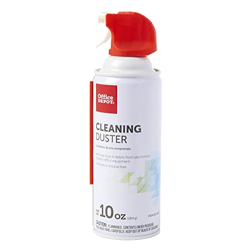 Office Depot Cleaning Duster, 10 Oz Compressed Canned Air for Electronics, Keyboard Cleaner for Computer, Laptop, PC, Printer, Office Equipment, Moisture-Free, Pack of 1 - size: 1