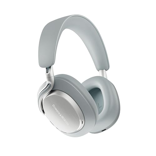Bowers & Wilkins Px8 S2 Wireless Over-Ear Headphones, Pearl Blue, Bluetooth Headphones with Active Noise Cancelling, Hi-Res Audio, 30 Hours of Playtime, USB-C 15-Min Quick Charging - color: Pearl Blue