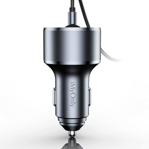 Bluetooth V5.4 AUX Car Adapter FM Transmitter | All-Metal, No Static Noise,PD&QC Fast Charger,
