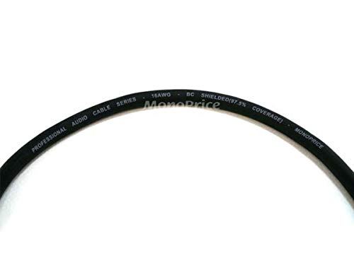 Monoprice Premier Series XLR Male to XLR Female - 35ft - Black - Gold Plated 16AWG Copper Wire Conductors Microphone & Interconnect - size: 35ft, style: Premier Series