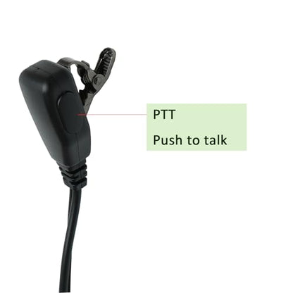 G Shape Headset with PTT Mic Compatible for Baofeng UV-5R BF-888S BF-F8HP BF-F9 Kenwood TK-3140 TK-2202 TK-3400 TK-3402 TK-3107 Two Way Radio 2Pack