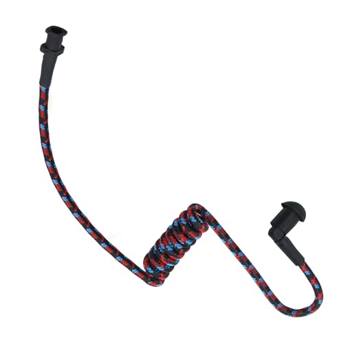 Replacement Braided Nylon Surveillance Acoustic Coil Tube for Radio Earpiece Moisture Resistant Fiber Mesh Colorful Accessories (RedBlueBlack-1) - color: RedBlueBlack-1