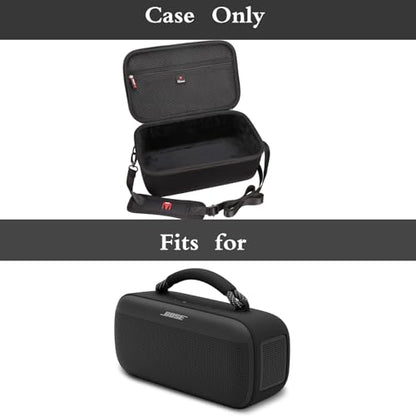 Hard Travel Case for Bose SoundLink Max Portable Speaker, Shockproof Portable Speaker Case with Shoulder Strap - color: Black