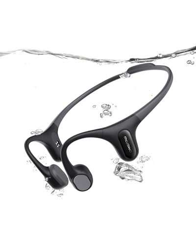 mojawa Upgraded Run Plus NEW Bone Conduction Swimming Headphones, IP68 | 32GB MP3 & Bluetooth Model, ENC Mic for Clear Calls, Deep Bass Open-Ear Design, Running & Cycling, 8H Playtime, Fast Charge - color: Black