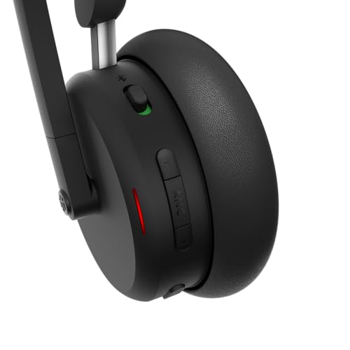 Lenovo Dual Mode Wireless ANC Headset 6550 with USB-A Receiver – Microsoft Teams Certified, Hybrid Active Noise Cancellation, Bluetooth Dual Connectivity, Long Battery Life, Business Headset, Black - color: Black, size: Headset 6550 w/USB-A Receiver