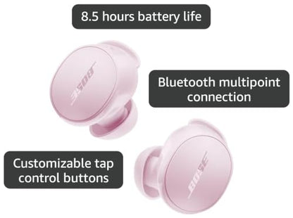 Bose QuietComfort Earbuds - True Wireless Bluetooth Earbuds with Active Noise Cancellation and Mic, USB-C Charging, IPX4 Rating, Up to 8.5 Hours of Playtime, Petal Pink - Limited Edition Color - color: Petal Pink