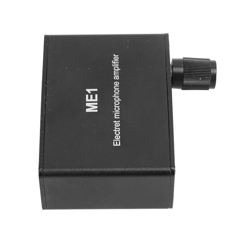 Microphone Preamp, Electret Microphone Amp, Adjustable Gain 0-20db Sound Amplifier, Audio, Microphone Preamplifier for Podcast, Livestream, Broadcasting
