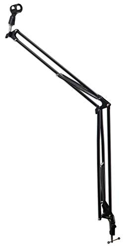 Rockville DMS30 40" Microphone Boom Arm for Studio Podcast with Desk Clamp | USB Mic Stand, Internal Springs, Steel Frame, Aluminum Alloy Clamp, Broadcasting, Fits Desks up to 2" Thick, ABS Mic Clip - size: 40"