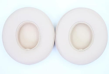 Headphone Replacement Ear Pad Cover Compatible with Beats by Dre Solo3 Solo2 Wired Wireless Headphones Protein Leather Memory Foam Headphone Cushion Ear Muffs-Pink - color: Pink