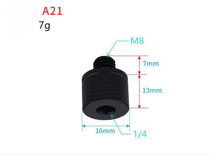 Camera Microphone Quick Release Flash Tripod Adapter Mount Kit Hot Shoe 1/4 to 3/8 M5 M6 M8 Male Female Convertion Thread Screws Series Set for Go pro Insta360 (15 Pcs MS)