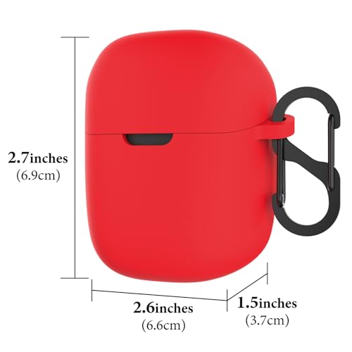 Geekria for Creators Microphone Case Cover Compatible with JBL Quantum Stream Wireless, Mic Silicone Protective Case Skin, Soft Microphone Travel Charging Case Sleeve (Red) - color: Red