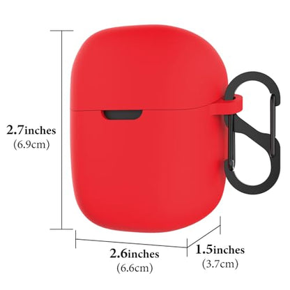 Geekria for Creators Microphone Case Cover Compatible with JBL Quantum Stream Wireless, Mic Silicone Protective Case Skin, Soft Microphone Travel Charging Case Sleeve (Red) - color: Red