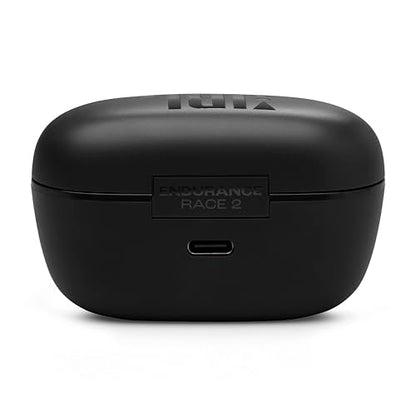JBL Endurance Race 2 - True Wireless Earbuds - Black | Waterproof and dustproof, Ergonomic wing enhancer with Twistlock technology, Enhance your work-out with Sports Mode - color: Black