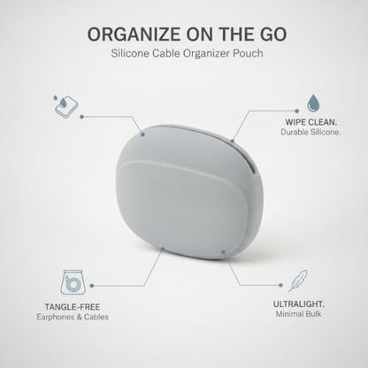 Silicone Organizer Pouch for Small Tech Accessories, Compact Travel Case for Cables and Adapters