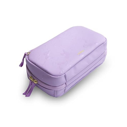 Orbitkey 2-in-1 Tech Accessory Pouch - Lilac | Detachable Slim Sleeve | Organizes Cables & Chargers | Water-Resistant Fabric | Travel Ready - color: Lilac