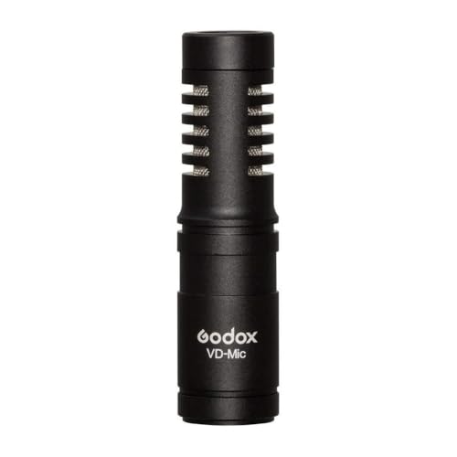 GODOX VD-Mic 8cm Compact Directional Shotgun Microphone (Black) | Extended Frequency Response, And Durable, Sound Pick-up, Complete Accessories, Universal Compatibility, High, Sensitivity