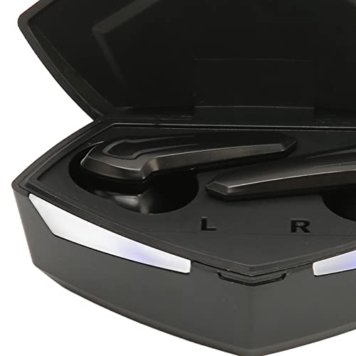 Keenso Low Latency Gaming Earbuds with Mic Wireless Headphones, Rich Bass, 5.2 Technology for Gaming Enthusiasts, ABS Material (Black) - color: Black