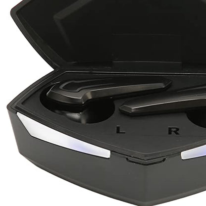 Keenso Low Latency Gaming Earbuds with Mic Wireless Headphones, Rich Bass, 5.2 Technology for Gaming Enthusiasts, ABS Material (Black) - color: Black