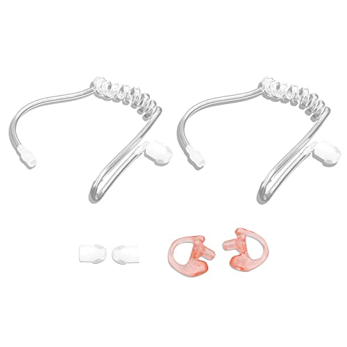 Acoustic Ear Tube Earpiece Replacement - Air Acoustic Coil Tube Headset Replacement Parts，Secret Service Earpiece,Fake Fbi Security Radio Earpiece (Clear)