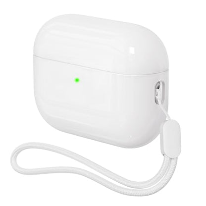 Case for AirPods Pro 3 Never-Sretch-Out DamonLight Shock-Proof Protective Semi Hard Silicone Case Compatible with Apple Airpods Pro 3rd Generation (White) - color: White2025