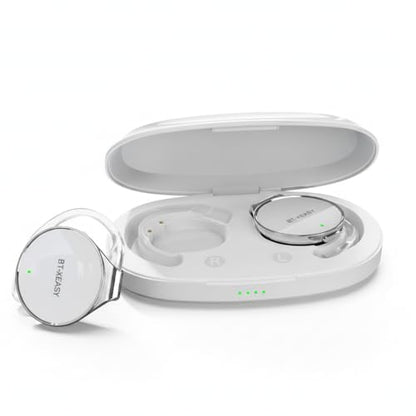 Open Ear Hook Headphones, 52Hrs Playtime Bluetooth Earbuds, Bluetooth 5.4, | On Ear Headphones, Clip-on Earphones Dual Device Pairing for Workout Office Travel - color: White