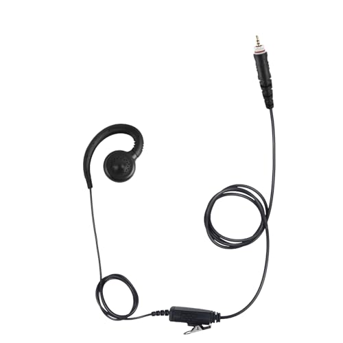 Over The Ear Ptt Mic Earpiece C Swivel Headset for Motorola Walkie Talkie clp-e 1010e 1040e 1060e 1080e Business 2-Way Radios(Black,Wired)